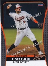 2023 Bowie Baysox Cesar Prieto RC Rookie Baltimore Orioles Cuba Minor League