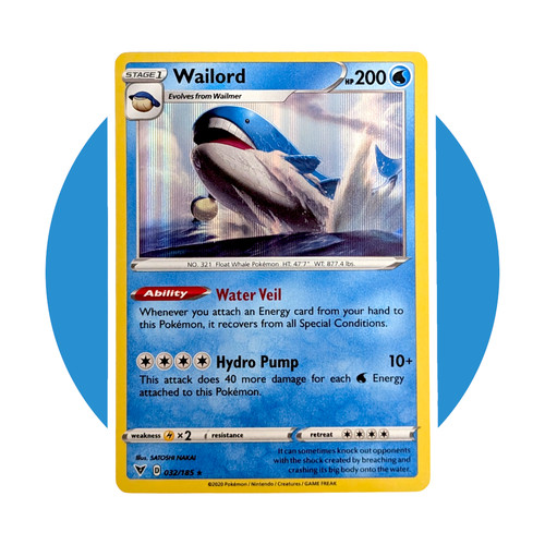 200 hp wailord pokemon card - 032/159 - Crown Zenith - Evolution Set [WWWWW] High Breaching (120)This Pokemon is now Asleep. Wailord was the 1st 200