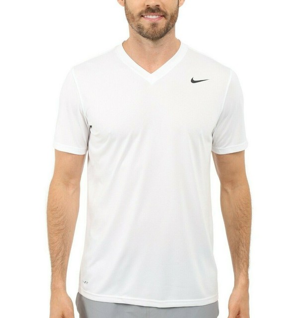 white nike v neck t shirt