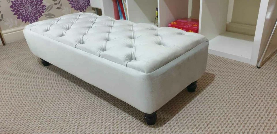 Hand Made Bespoke Footstool/Coffee Chesterfield Upholstery - Image 2 of 2