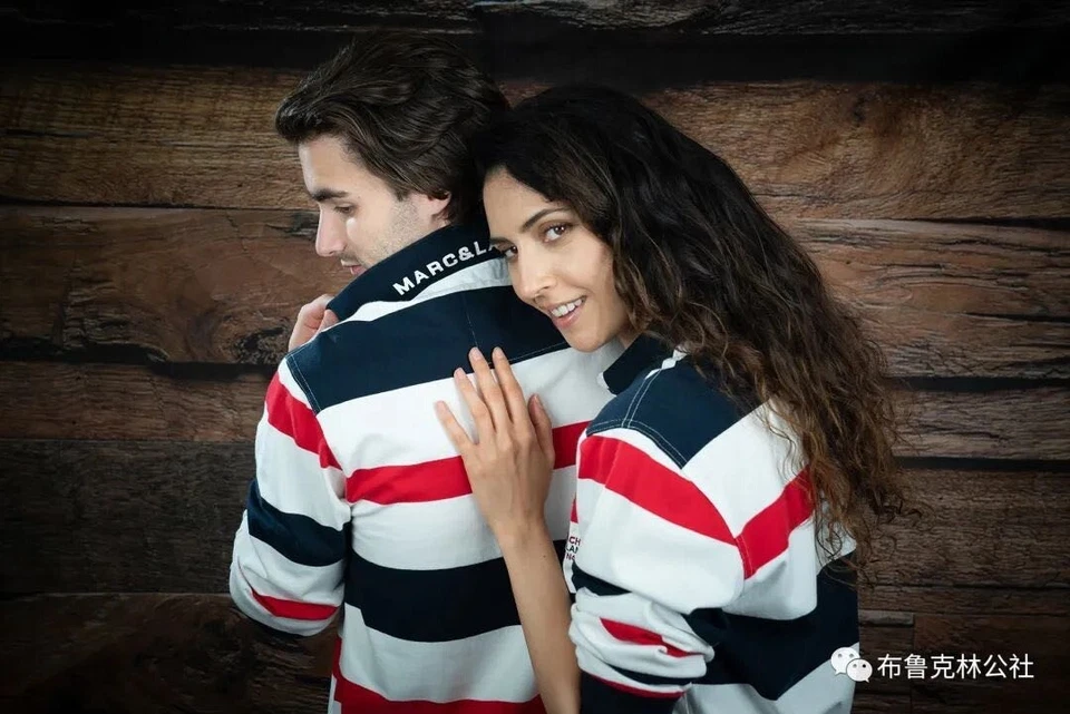 Marc Laurent Long Sleeves T-Shirt for Men or Women, Black White & Red Strips, L - Image 4 of 4