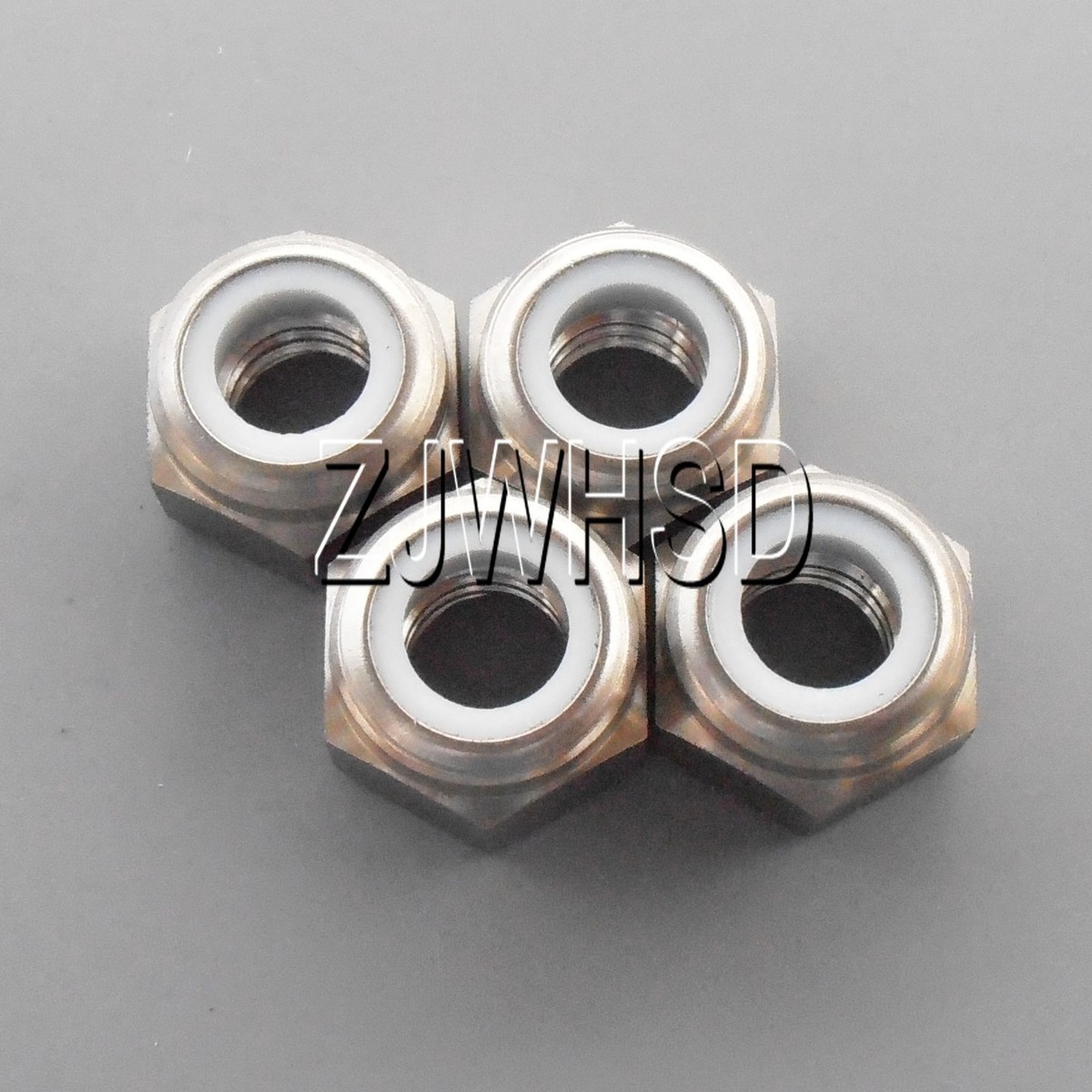 4pcs M8 Ti Titanium Hex Nut Nylon Lock / Pro Aerospace Grade for