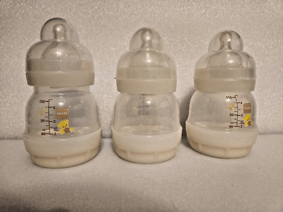 Baby Bottle MAM Anti Colic Cream Easy Start Bear 5oz 3pk - Newborn 0-2 Months