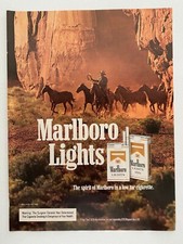 Marlboro Lights Philip Morris Inc. Vintage 1984 Print Ad