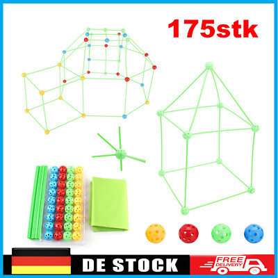 175stk Konstruktionsspielzeug Kinder Outdoor Spielzeug Höhle Bauen Spielzeug DIY