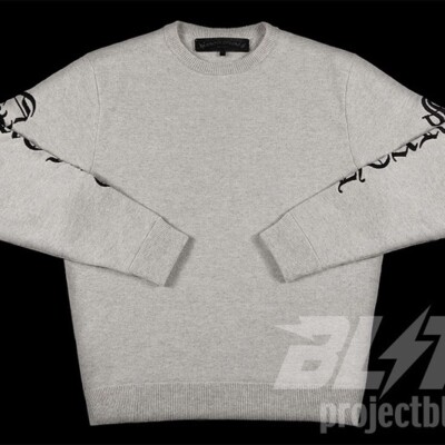 [24時間限定価格]新作CHROME HEARTS 2023 CHROME HEARTS LIFE SENTENCE EMBROIDERED CASHMERE CREWNECK