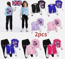 Kids Girls KPOP Demon Hunters Jacket Baseball Coat Casual Top Pants Outfits Gift