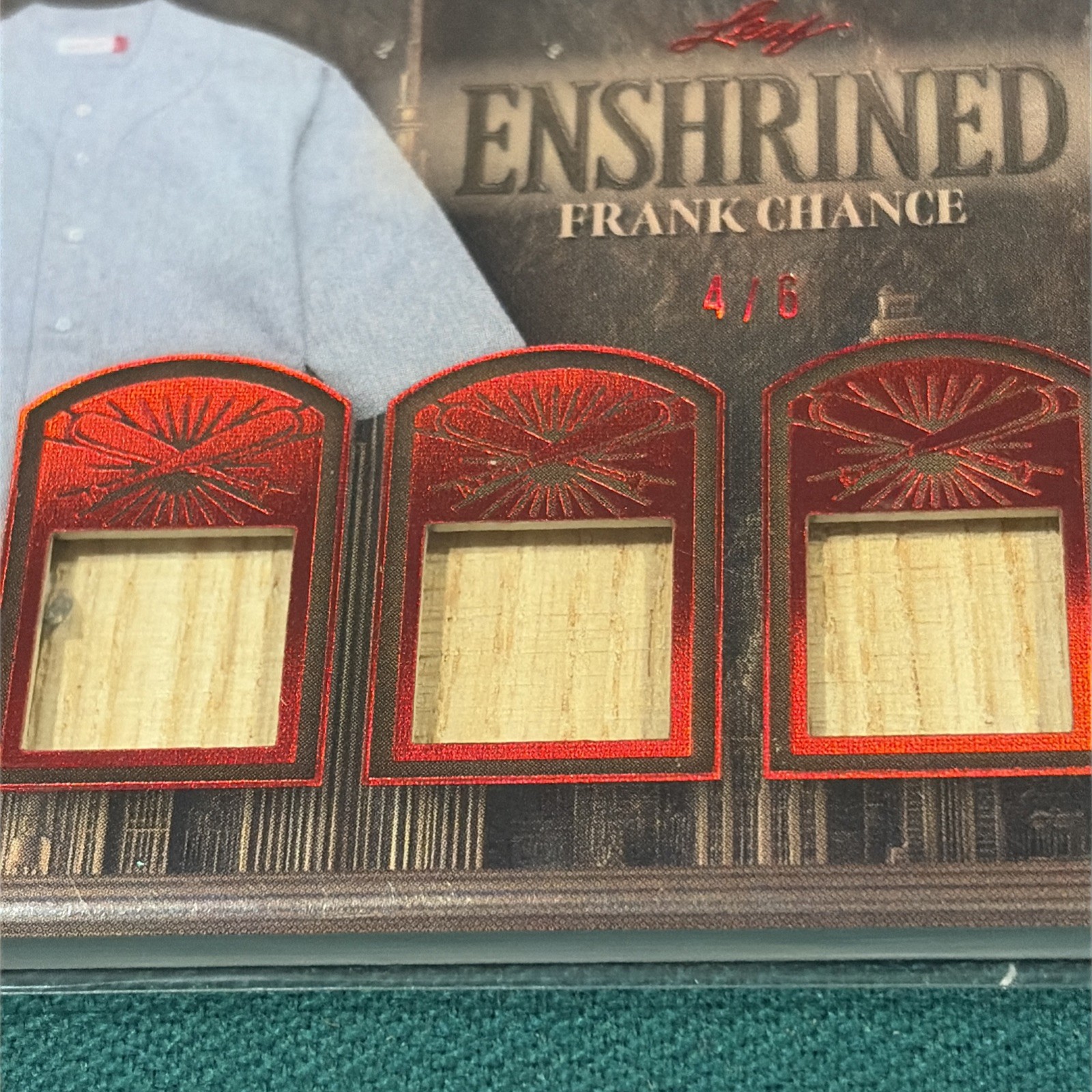 2025 Leaf A Bronx Legacy Enshrined Frank Chance 4/6 Game Used Jersey view 4