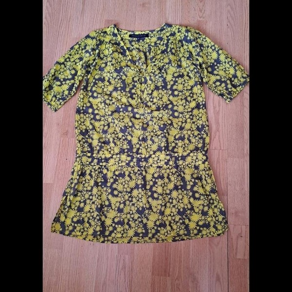 Women French Connection Dress Grey Cotton 36 / S /