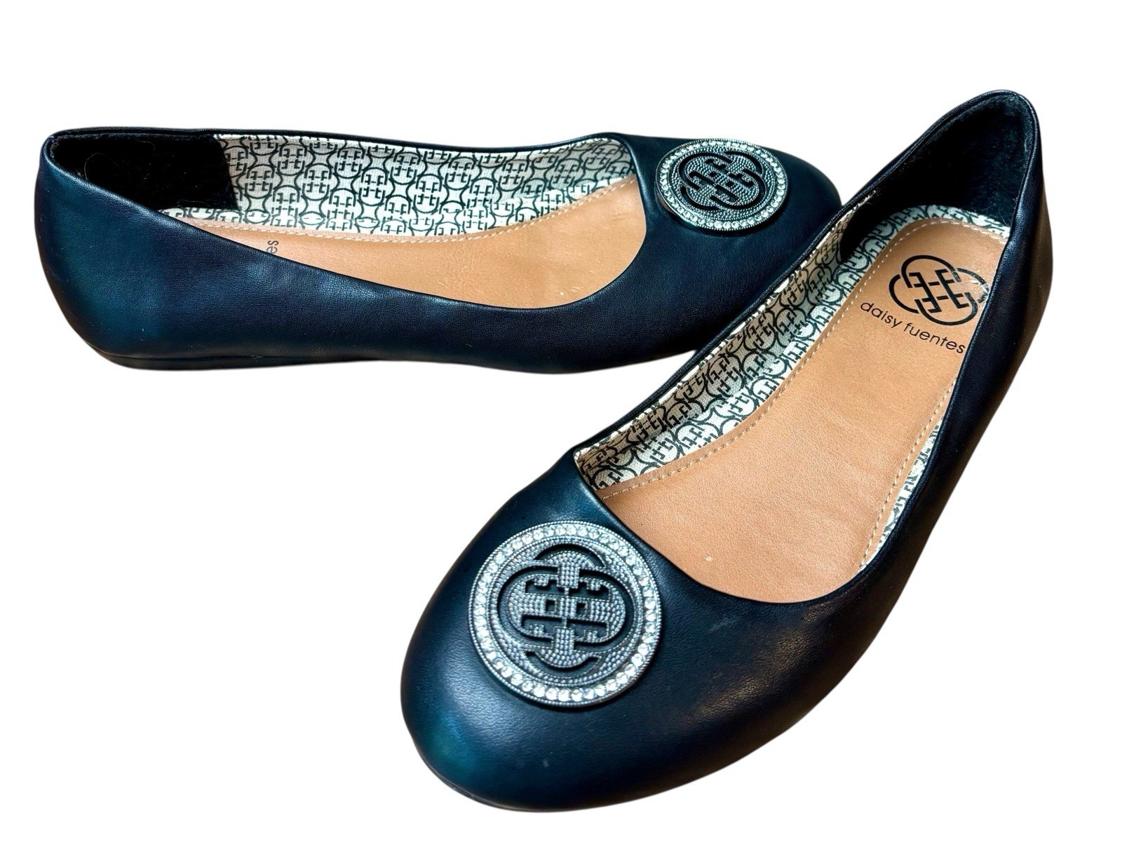 Daisy Fuentes Ballet Style Slip On Flats Shoes Women's Size 7.5 Black