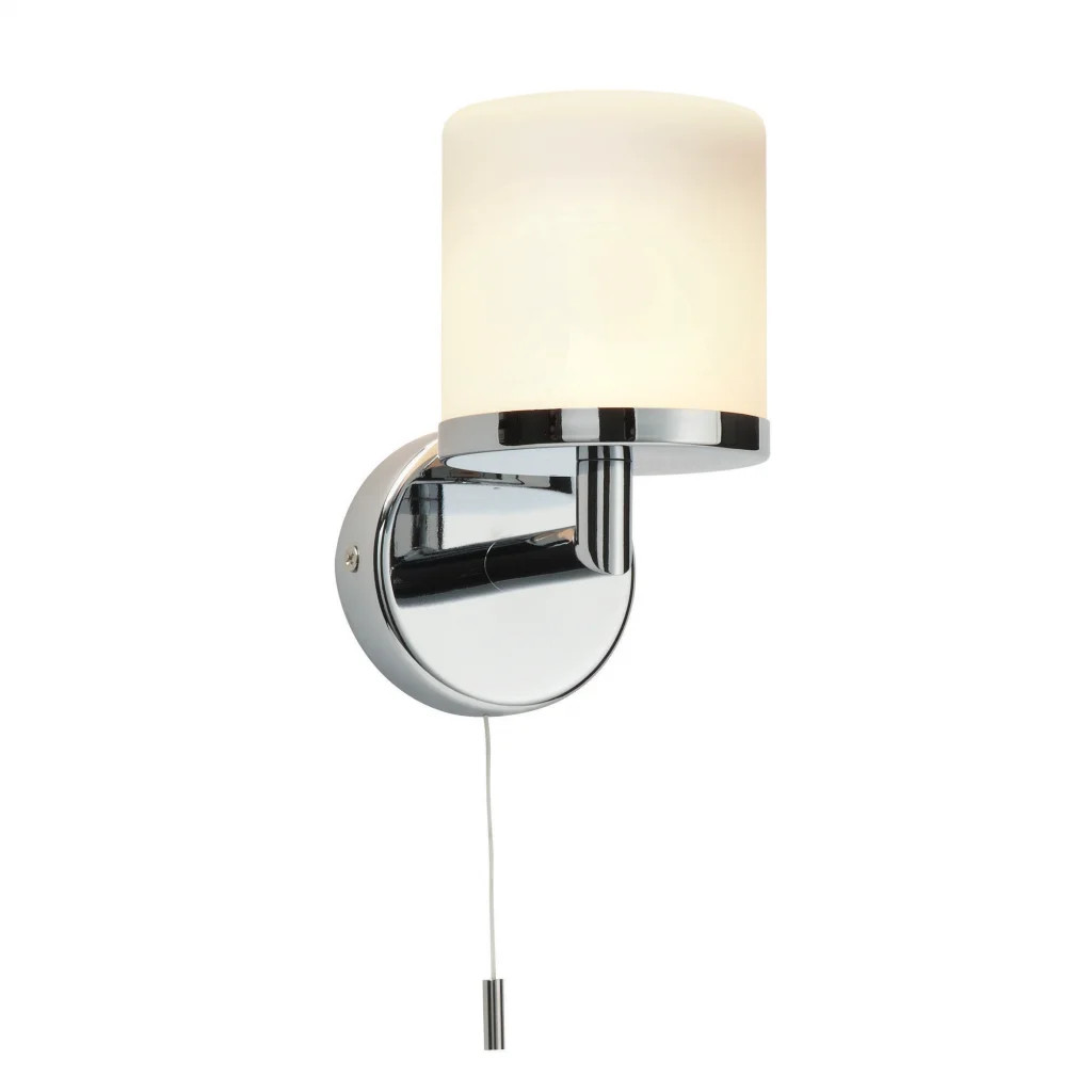 Bathroom Light Silver Lipco Wall Frosted Chrome Lamps Req. IP44 Saxby 39608