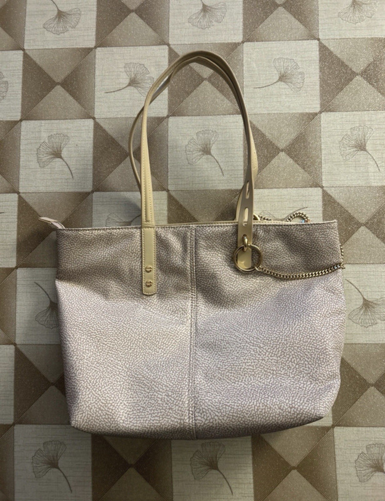 Borsa a spalla Borbonese shopping bag- Pattern OP Classico - Come Nuova