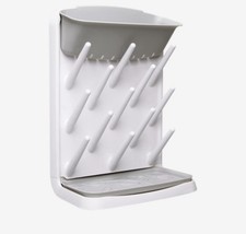 Ubbi Vertical Baby Bottle Drying Rack Space Saving Gray