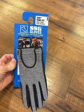 SSG Pure Fit Style 3200 riding gloves Gray Leather Palm Size 7