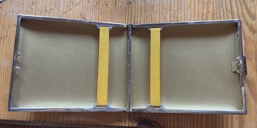 Hübsches antikes Kraft Alpacca Zigaretten Etui mit Monogramm AW - Bild 3 von 3