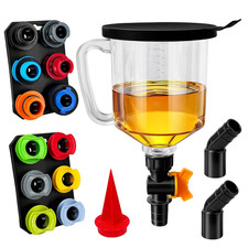 18 Pack No Spill Engine Oil Funnel Kit 1.59Qt/1.5L Automotive Oil Funnel Set 2