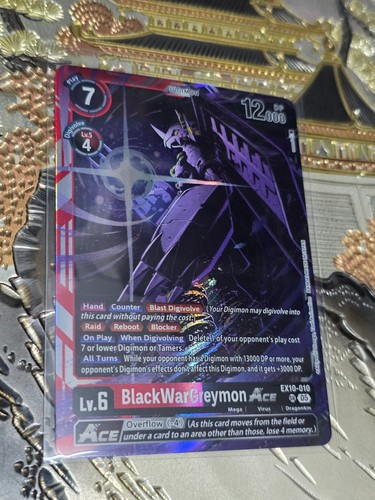 Digimon Card Game BlackWarGreymon ACE Super Rare Sinister Order EX10-010 SR