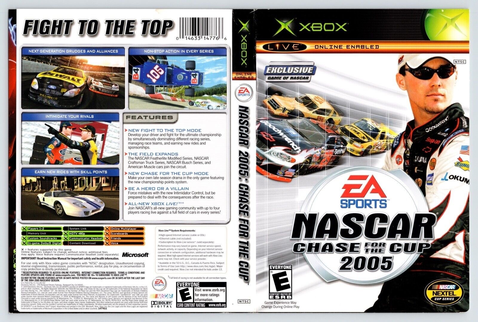 Nascar Chase for the Cup 2005 Microsoft Xbox Usado Videojuego Boxart Solo Sin Juego