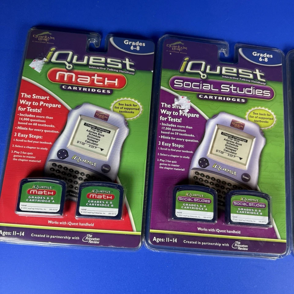 LeapFrog Quantum Leap iQuest Games Math Social Studies Science Grades 6-8 - Image 3 of 4