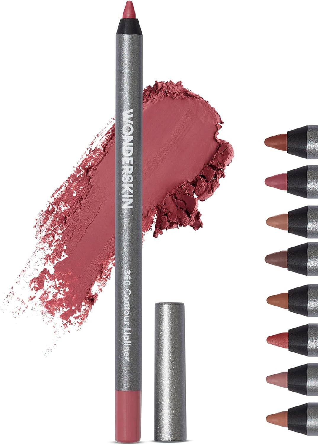 Wonderskin Lip Liner Pencil - 360 Contour Lipliner, Long Lasting, Sharpenable,