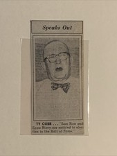 Ty Cobb HOF Election Eppa Rixey Sam Rice 1958 Sporting News Baseball Panel