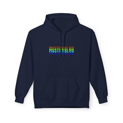 Neon Glitch Type Hoodie   Bold Text Typography Lovers Gift Graphic Hoodie 