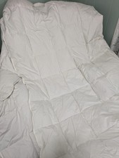 Down Dreams Advantiva Queen Size 88 X 87 Notched White Down Blanket