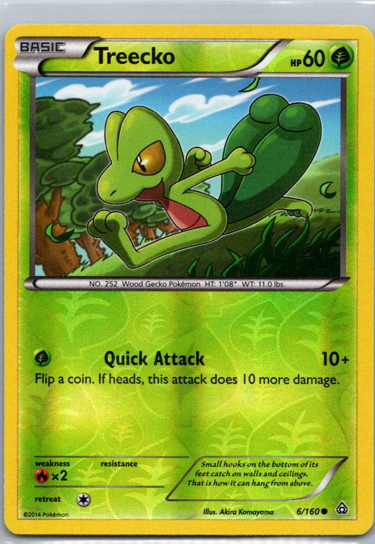 Pokemon TCG Treecko 6/160 Primal Clash Rev Holo NM