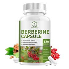Berberine HCL 1500mg High Abosorption For Blood Sugar Immune Vegan 120 Capsules