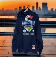 Mitchell & Ness Hoodie Sweatshirt Men XXL Yankee Stadium Cooperstown Collection