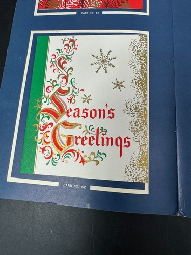 Cartera de catálogo de muestras de vendedor de tarjetas de Navidad vintage de los años 50 excelente leer - Imagen 9 de 16