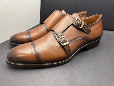Mezlan Size 10 M  Leather  Monk  Brown Spain Dress  Shoes MEN'S