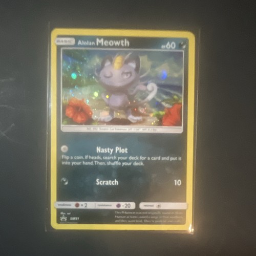 Alolan Meowth SM51 Holo Promo Card Sun & Moon