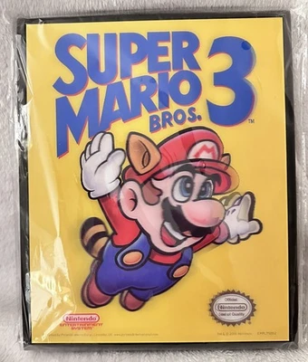 Super Mario Bros. 3 Holographic Art Print With Black Frame 11”x9” - Image 1 of 3