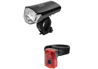 Fischer LED Leuchtenset Mit Lithium-Ionen Akku 30/15 Lux Front- Und RüCkleuchte