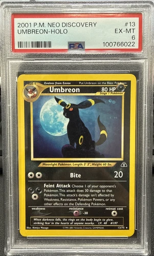 2001 POKEMON NEO DISCOVERY #13 UMBREON-HOLO PSA 6