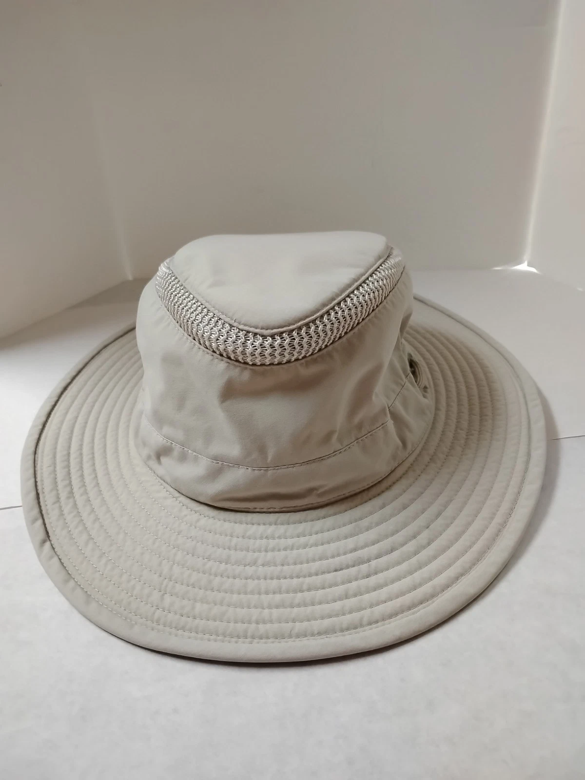 Tilley Airflow Sun Hat Sz 7 Tan Vented LTM5 Some Damage/Writing On Rim See Photo