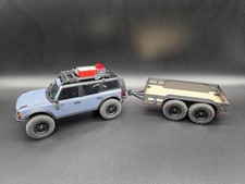 Remolques de doble eje para orugas Axial SCX30 Bronco Jeep Red Cat escala 1/30