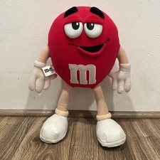 Vintage 1997 Mars M&M Red Posable Plush Stuffed Candy 13” Animal Plush