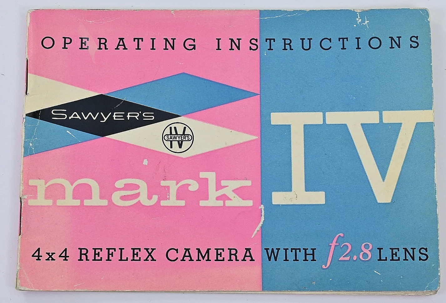 SAWYERS MARK IV TWIN LENS REFLEX INSTRUCTION MANUAL GUIDE BOOK ORIGINAL GENUINE