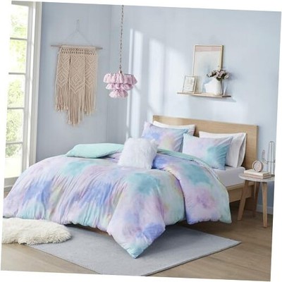  Queen/Full Size Watercolor Queen Bedding Sets, Full/Queen Aqua Comforter Set