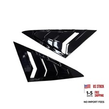 Front Side Window Louvers Compatible with Volks-wagen Golf 7 MK7 Glossy Black