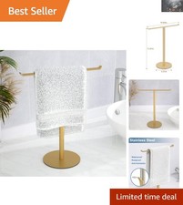 Versatile Freestanding Towel Holder in Gold - Perfect for Home  Kitchen