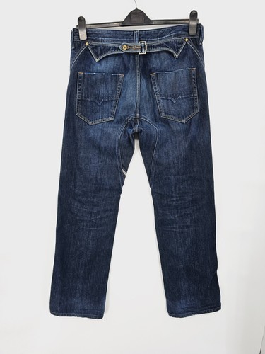 Diesel Industry Pheyo Relaxed Cinch Back Blue Denim Jeans (W30 L32) Wash 008ST - Picture 9 of 19