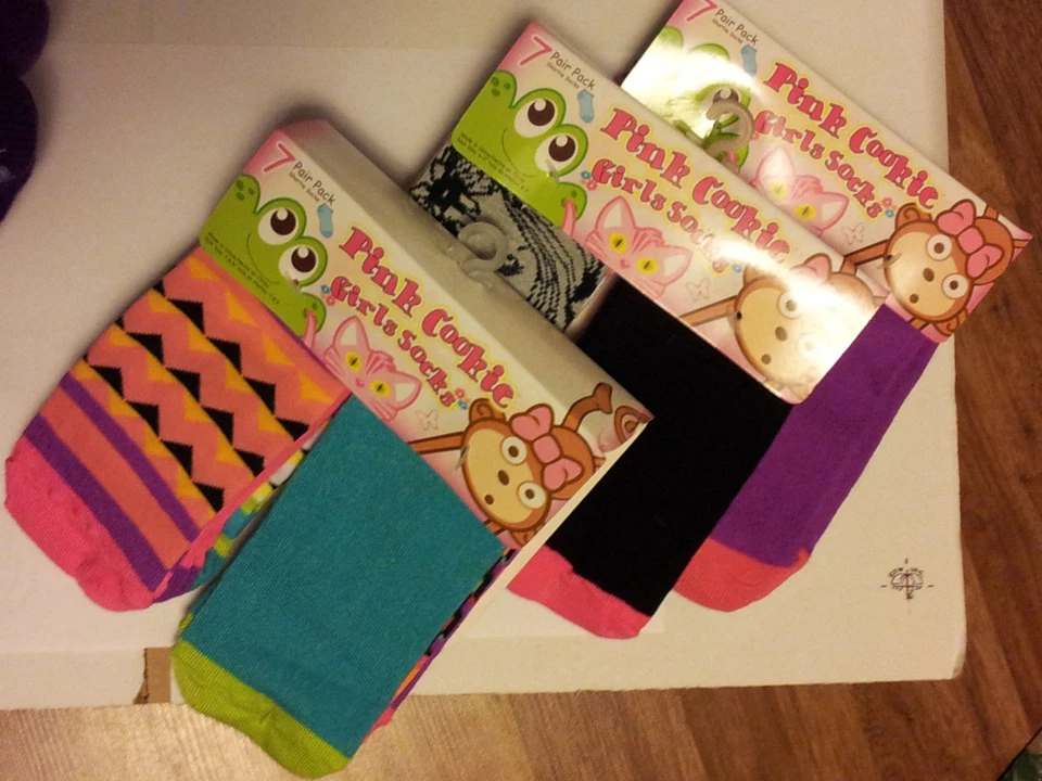 Paquete de 7 pares de calcetines cortos de corte bajo para calcetines talla 7-8,5 patrones multicolores Foto 2 de 2