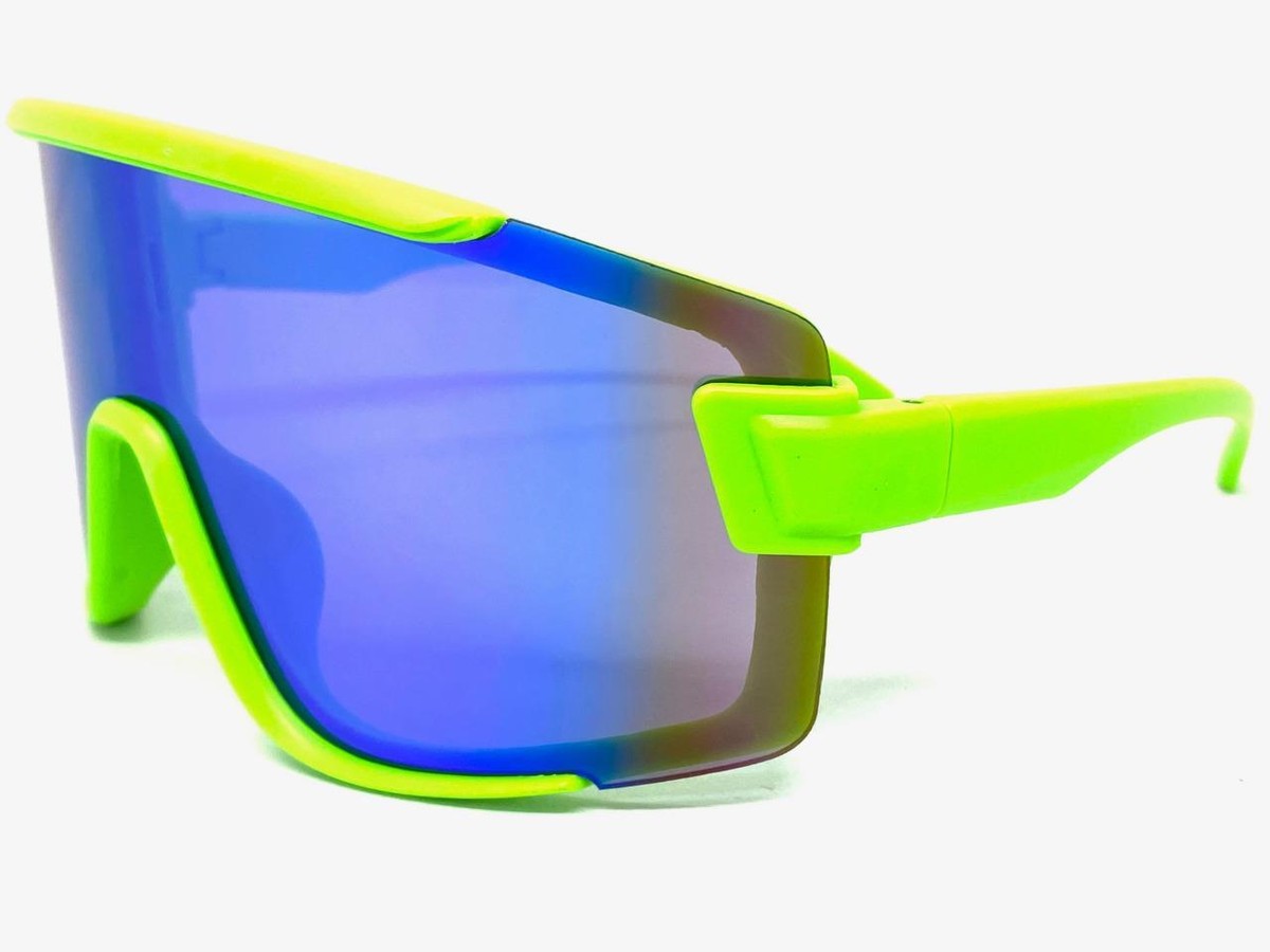 OVERSIZED EXAGGERATED Modern Retro Shield SUN GLASSES Large  display picture 3