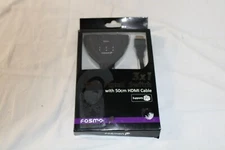 Fosmon 3 x 1 HDMI Pigtail Switch with 50cm HDMI Cable NEW