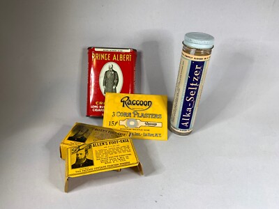 c1910s Vintage Raccoon Corn Plasters +Allen's Foot Ease Unused - 3767 ...