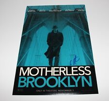 ACTOR EDWARD NORTON SIGNED 'MOTHERLESS BROOKLYN' 12x18 MOVIE POSTER COA DIRECTOR