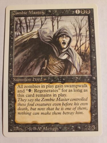 MTG Zombie Master Revised Edition Regular Rare Magic The Gathering  - Zdjęcie 1 z 2